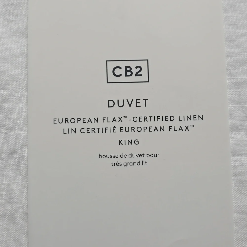 Exclusive Classic EUROPEAN FLAX™-Certified Linen White King Duvet,White,$319.00